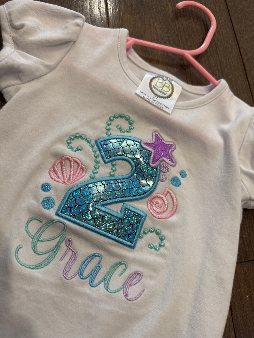 Mermaid 'Grace' 2nd Birthday shirt - Picture 3 of 3